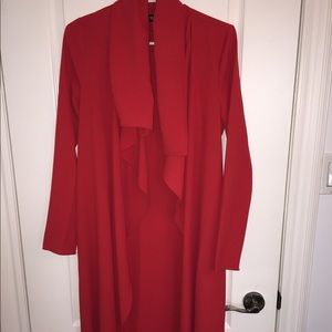 Revamped Red Wrap Coat